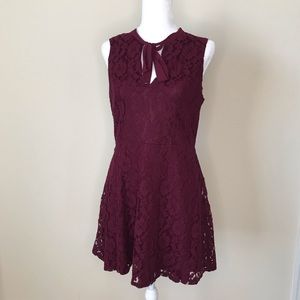 Burgundy Lace Dress